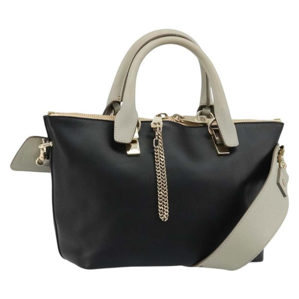Chloe Leather Bailey Handbag Black